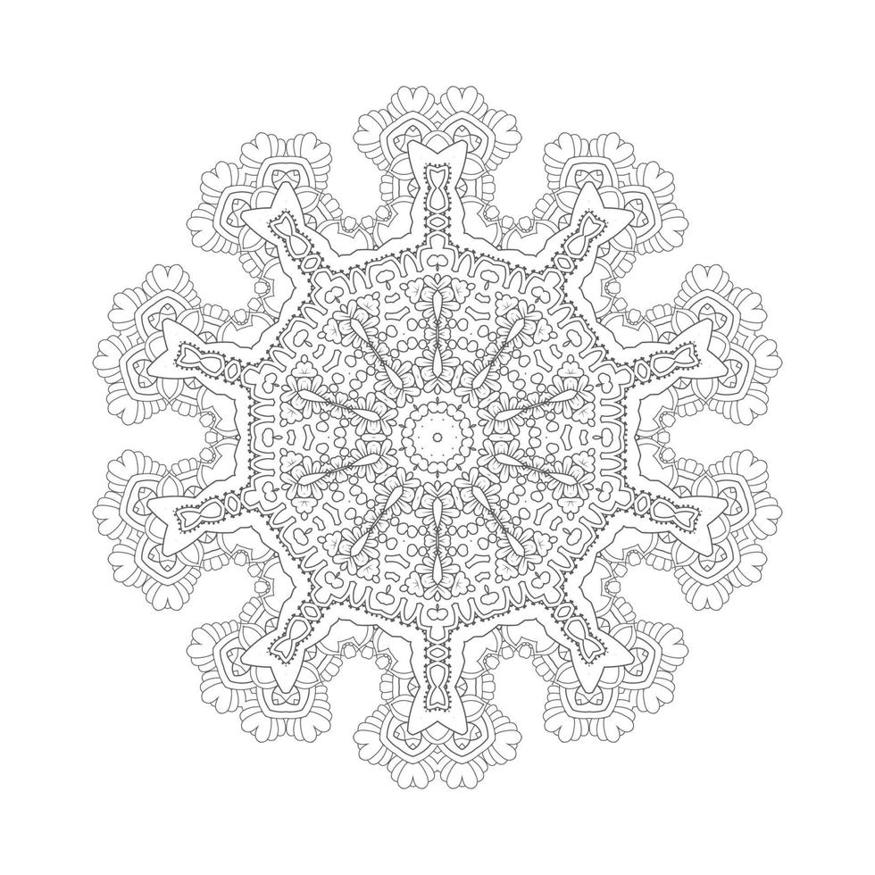 eleganter Linienkunst-Mandala-Vektor für Design vektor