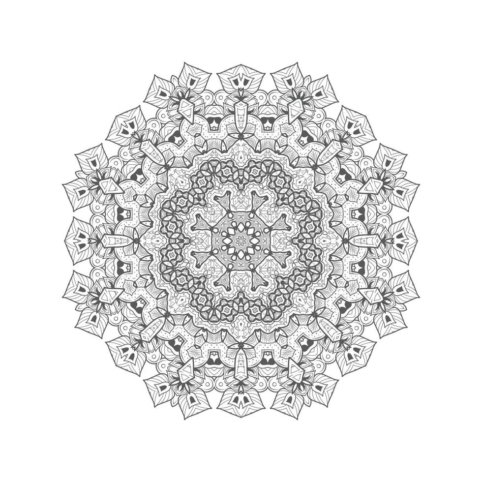 Linienkunst-Mandala-Vektor für Design vektor