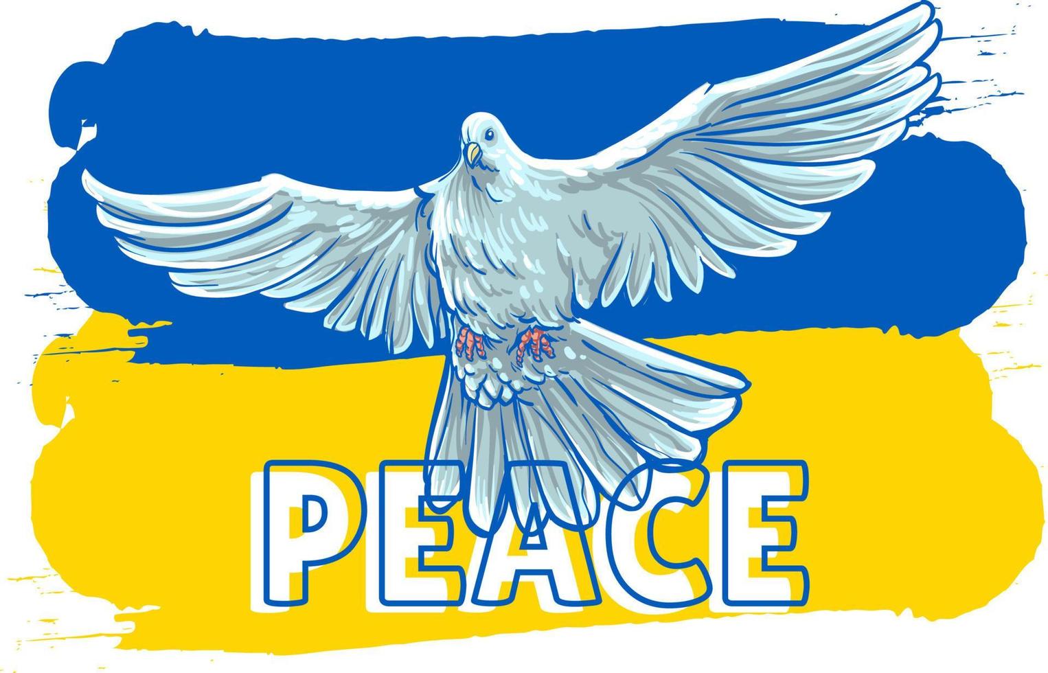 duvor illustration som en symbol för fred vektor