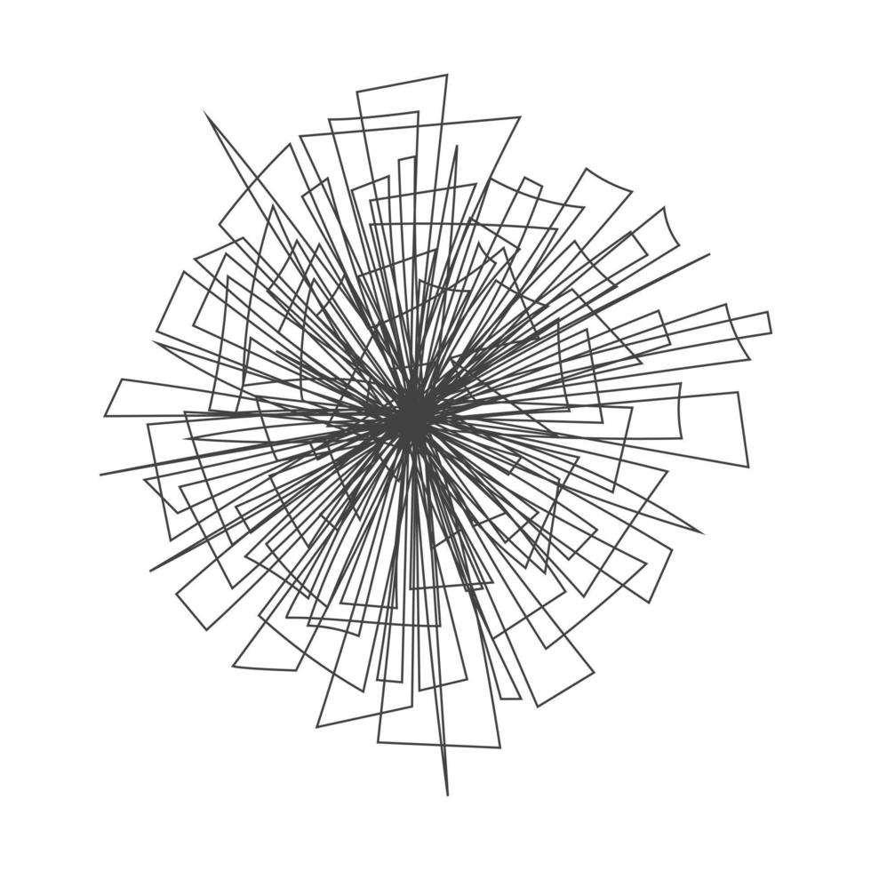 Tangle Chaos abstrakte handgezeichnete unordentliche Scribble-Ball-Vektorillustration. vektor