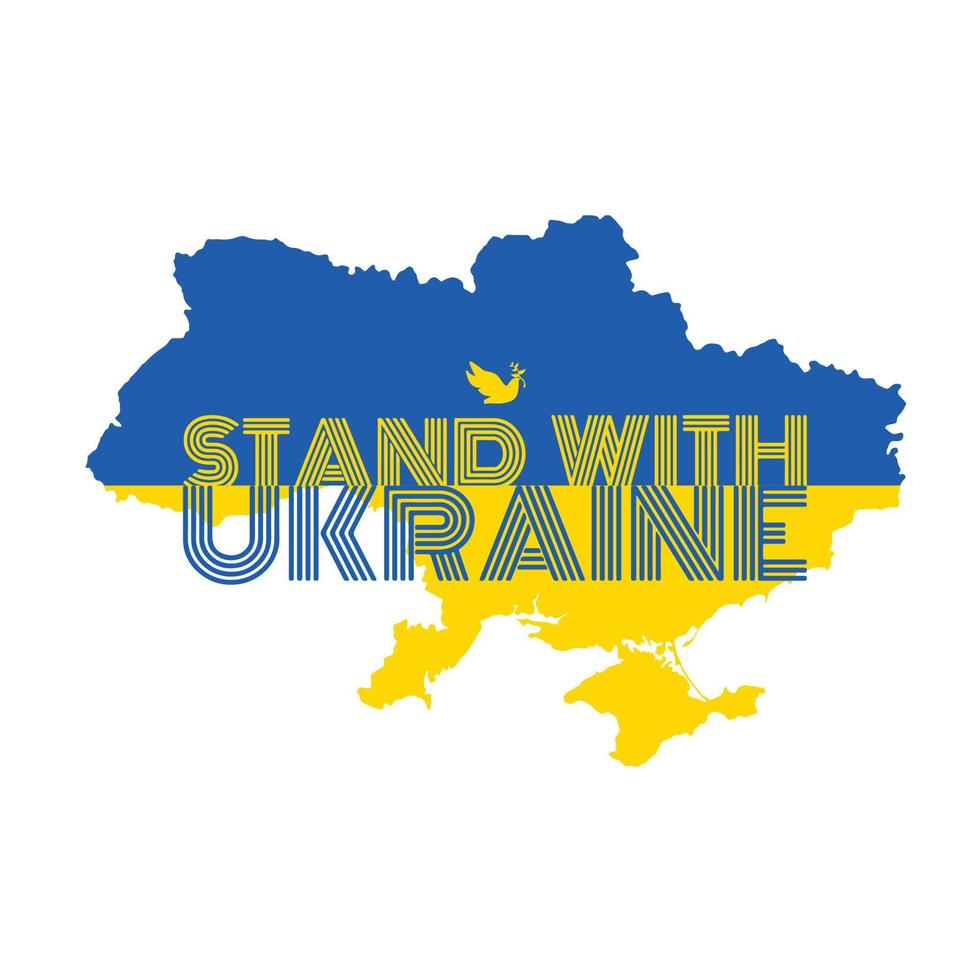 mit der ukraine stehen vektor