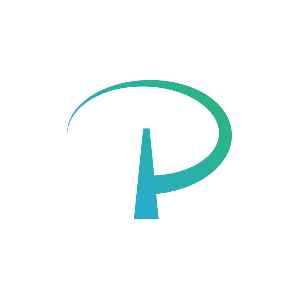 modern bokstav p logotyp design vektor