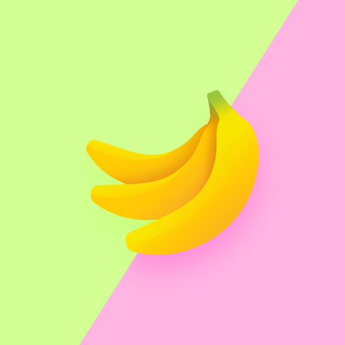 Bananen-Knall-Duo-Farbhintergrund vektor