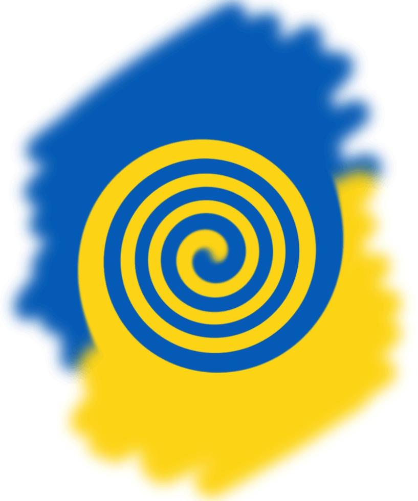 ukraine republik vektor symbol symbol. friedens- und kriegskonzeptillustration. offizielle nationalität ukrainisches volk oder flaggenetikett. Gelbe und blaue Farbe für die Flagge der Ukraine.