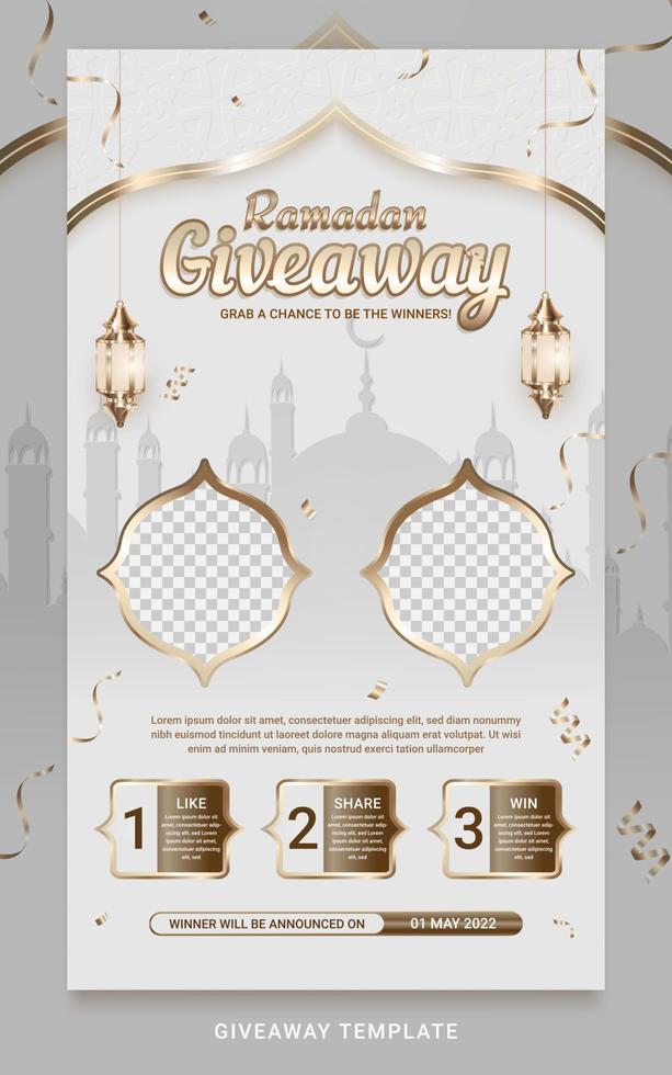 ramadan giveaway berättelsemall för sociala medier vektor
