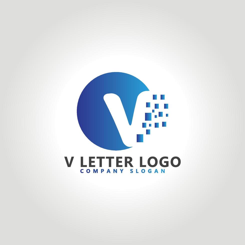 Buchstabe v Logo vektor
