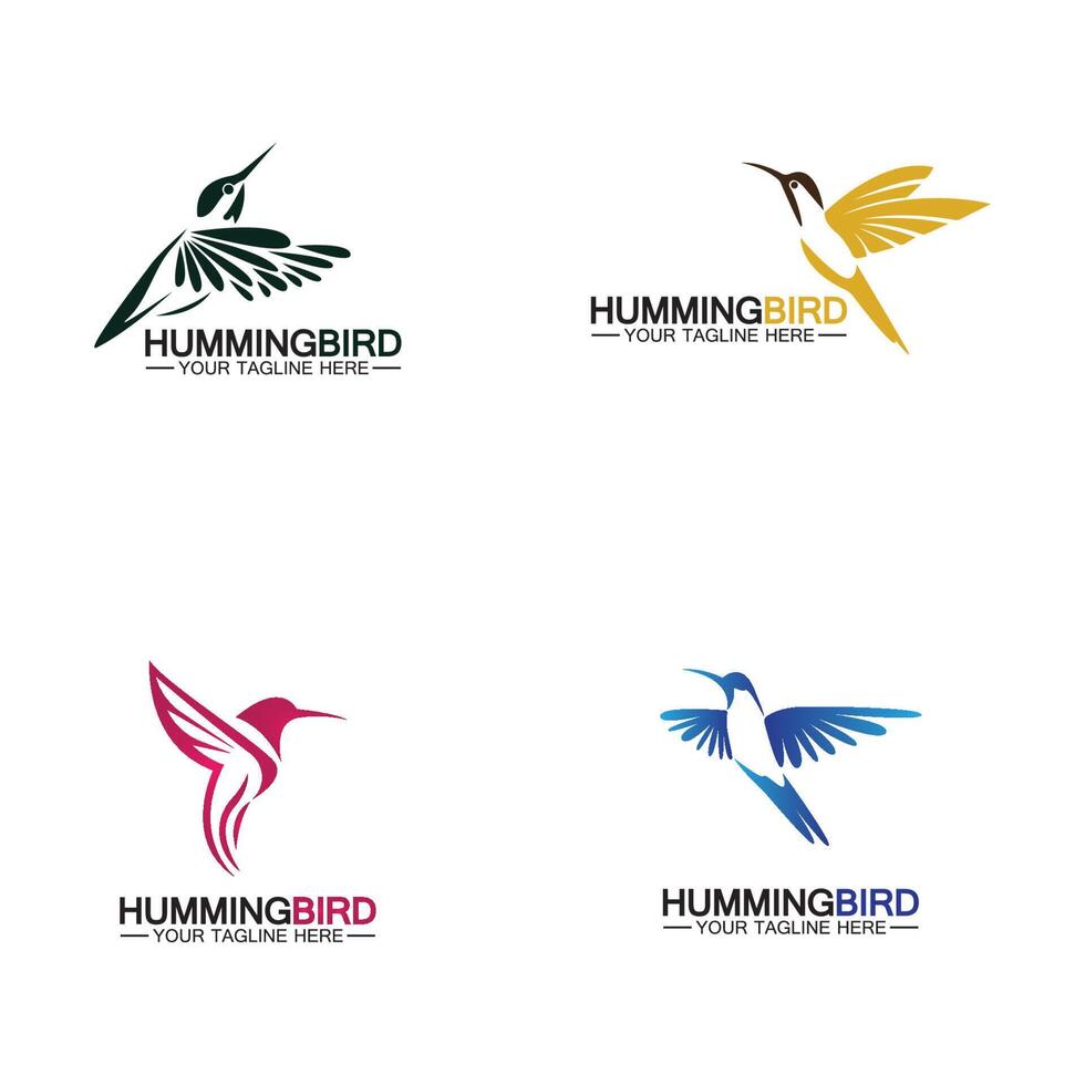 hummingbird logotyp design vektor mall