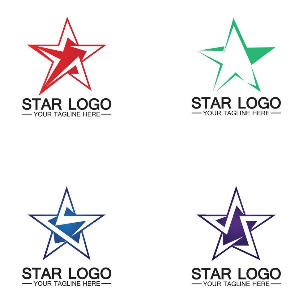 Stern Logo Vorlage Vektor Icon Illustration Design-Vektor