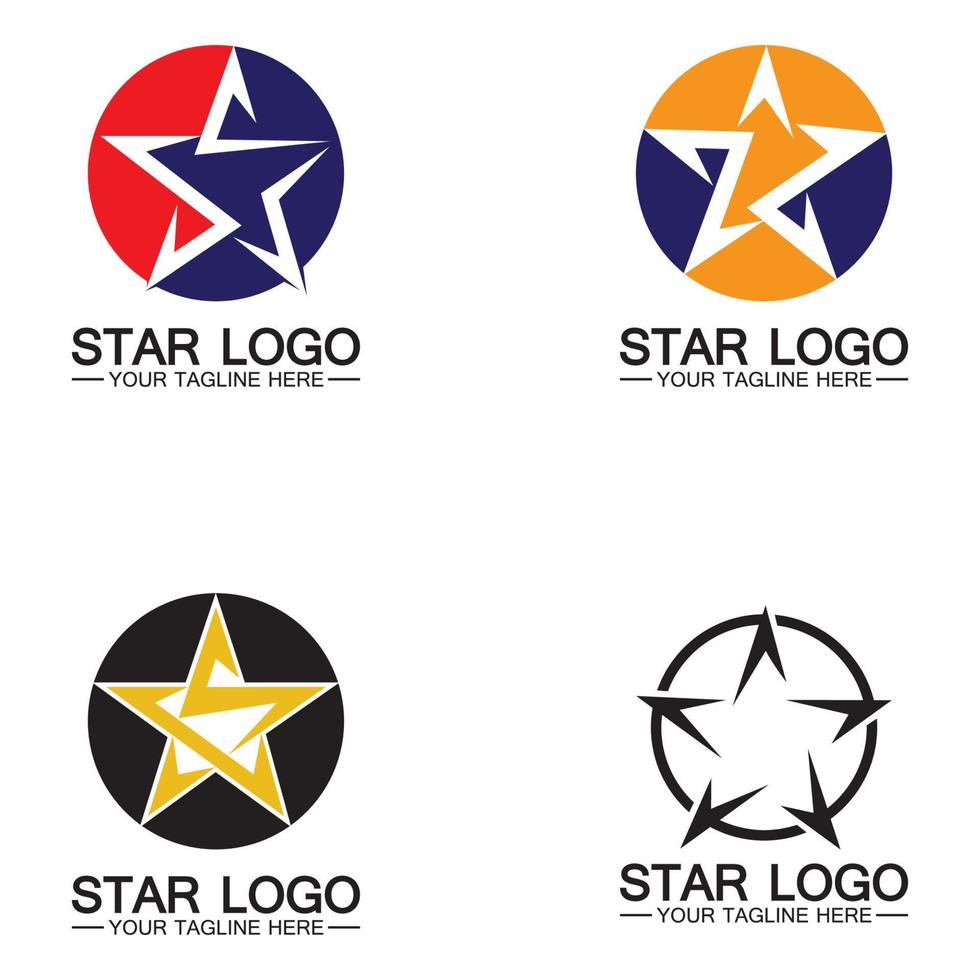 stjärna logotyp mall vektor ikon illustration design-vektor