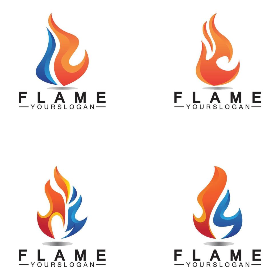 brand flamma logo ikon vektor designmall