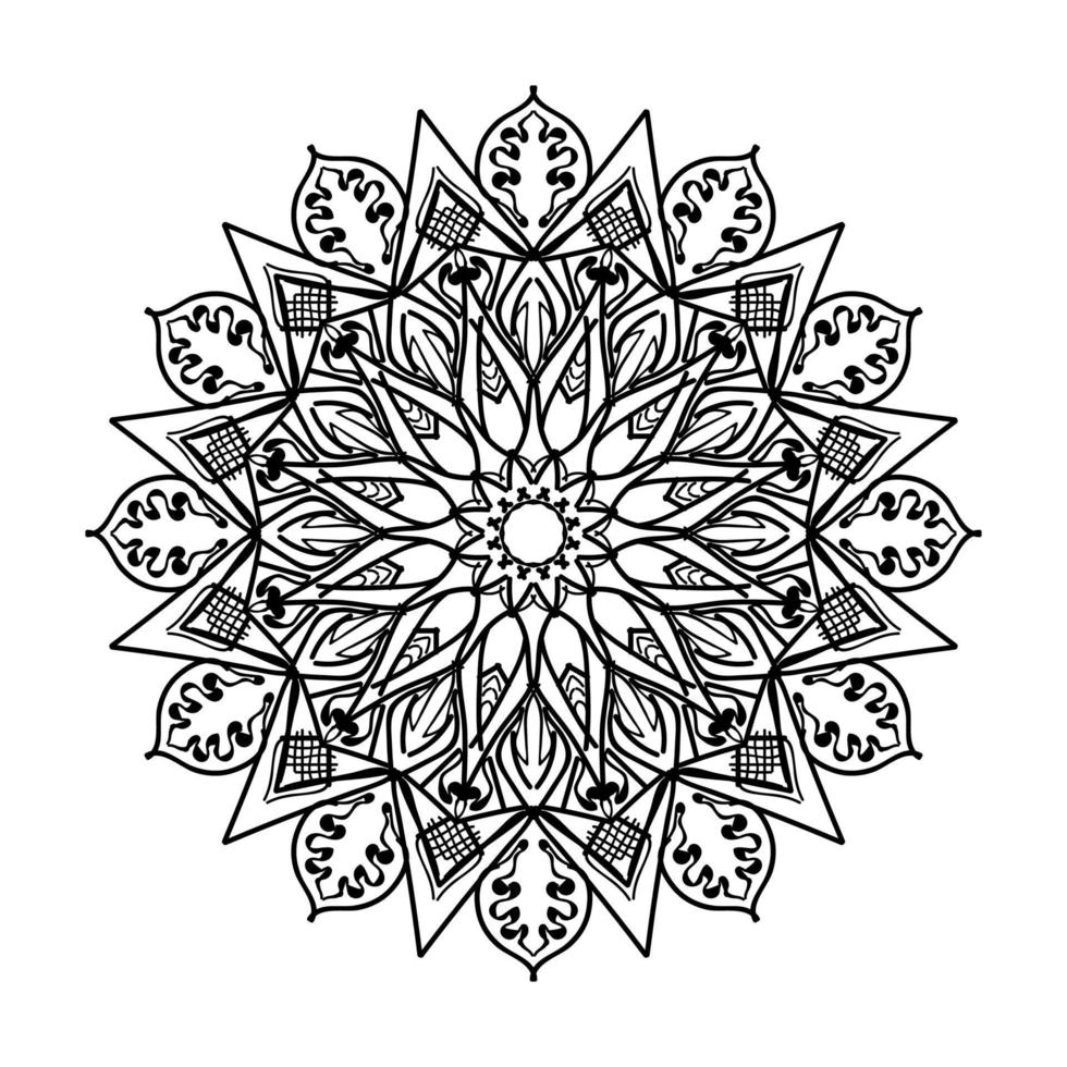 handgezeichnetes Mandala. dekoration in ethnischer orientalischer gekritzelverzierung. vektor