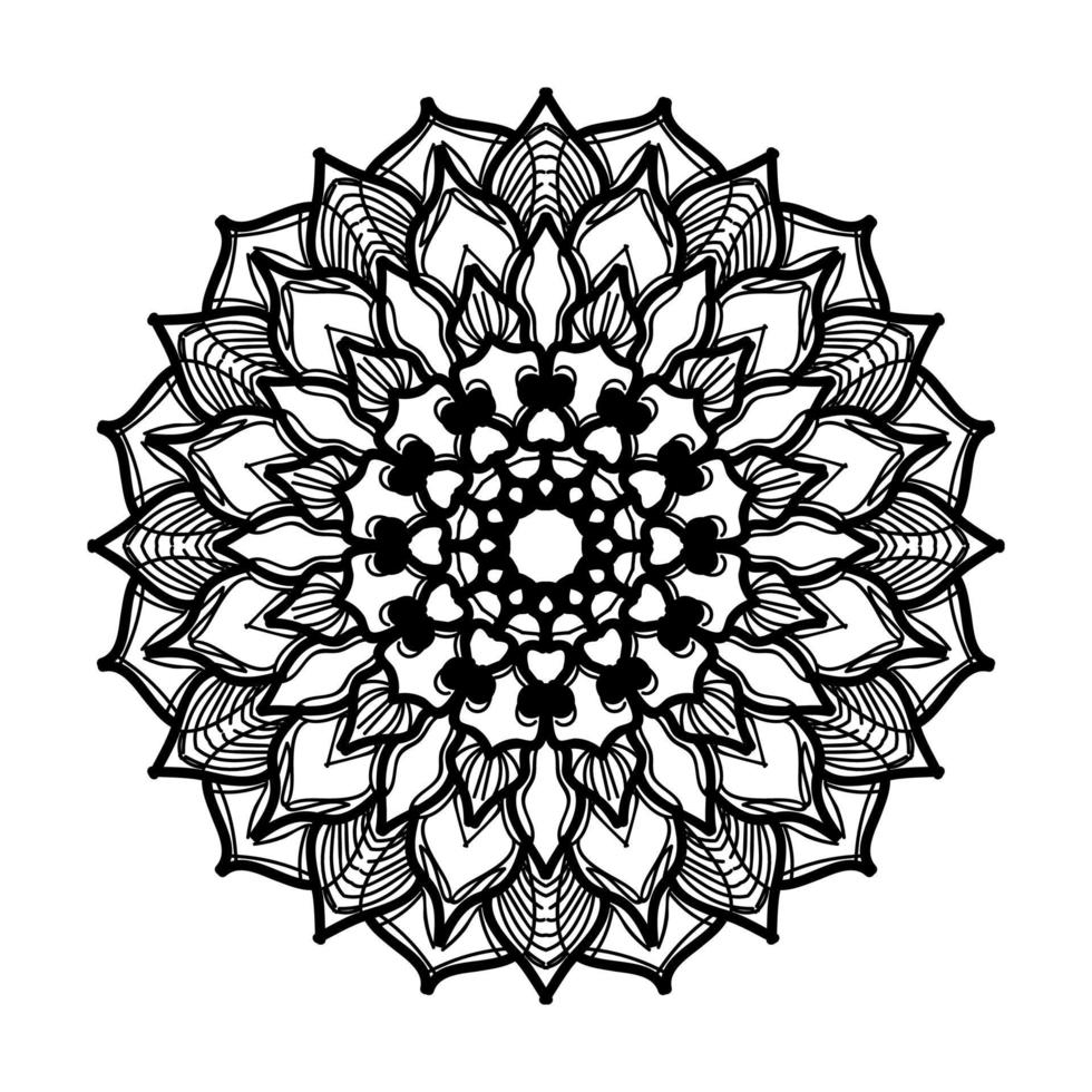 handgezeichnetes Mandala. dekoration in ethnischer orientalischer gekritzelverzierung. vektor