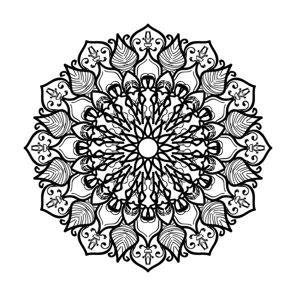 handgezeichnetes Mandala. dekoration in ethnischer orientalischer gekritzelverzierung. vektor