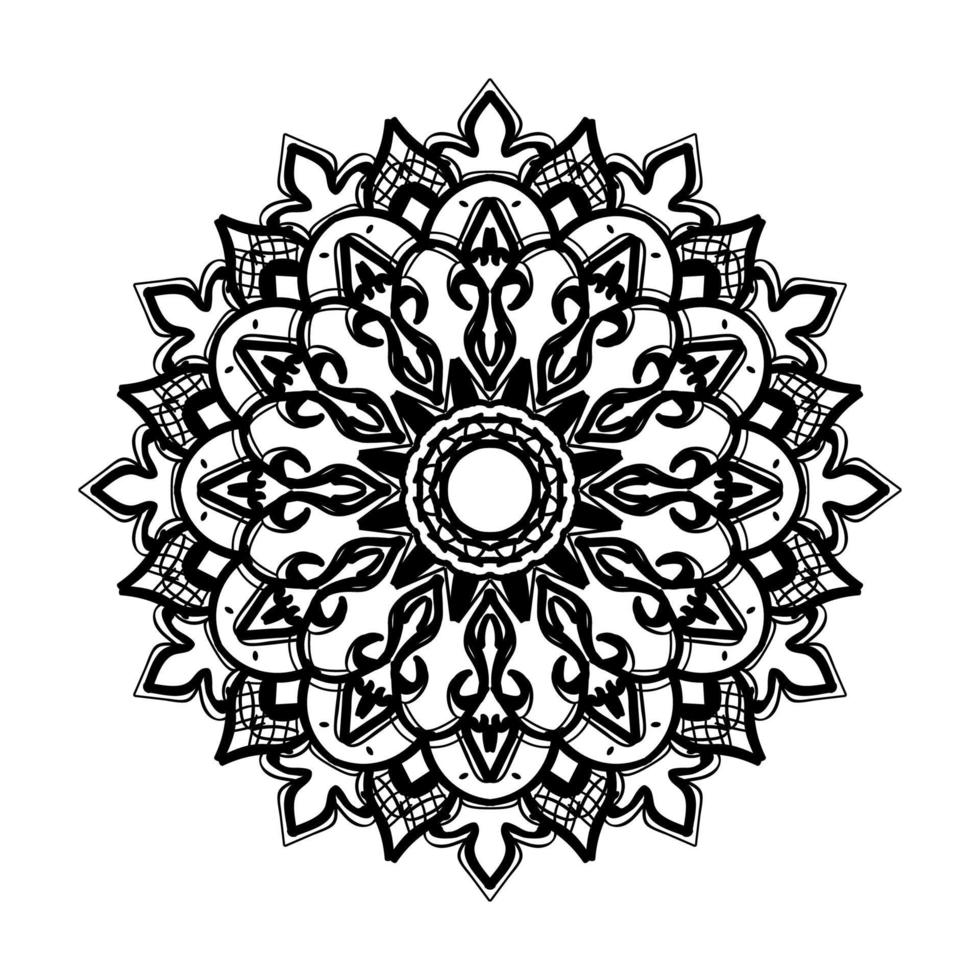 handgezeichnetes Mandala. dekoration in ethnischer orientalischer gekritzelverzierung. vektor