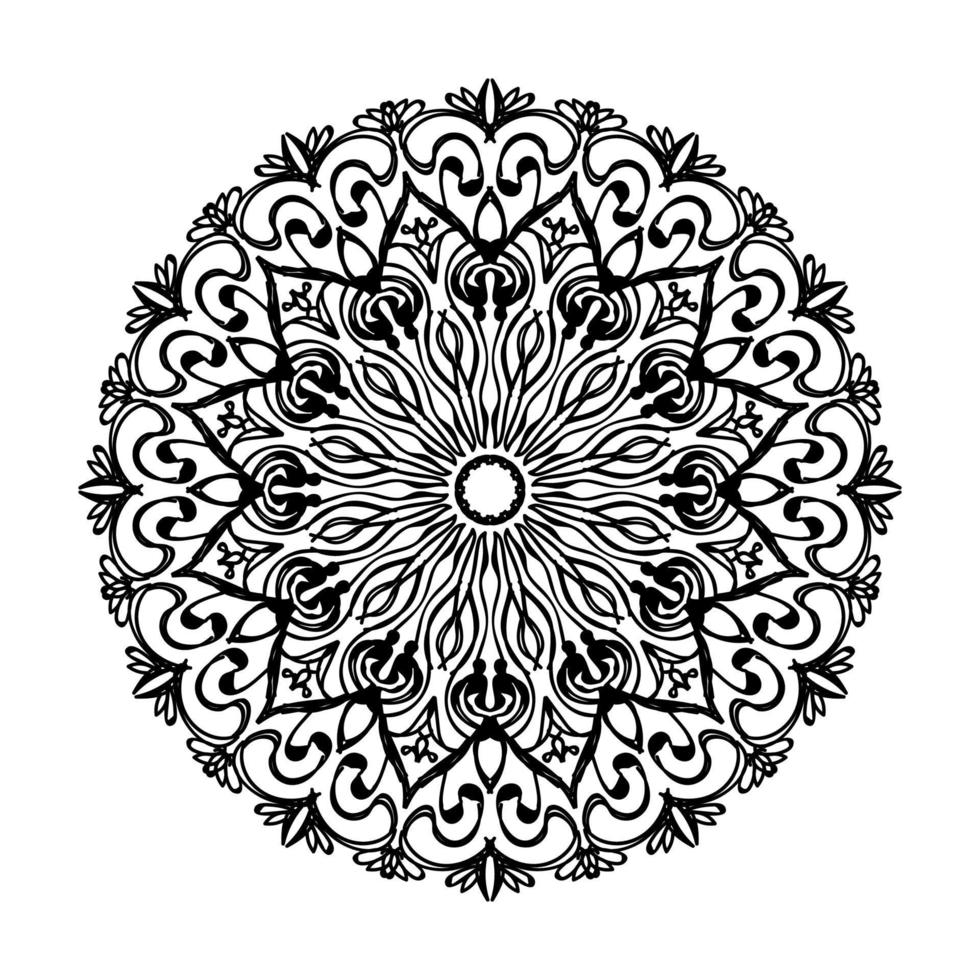 handgezeichnetes Mandala. dekoration in ethnischer orientalischer gekritzelverzierung. vektor