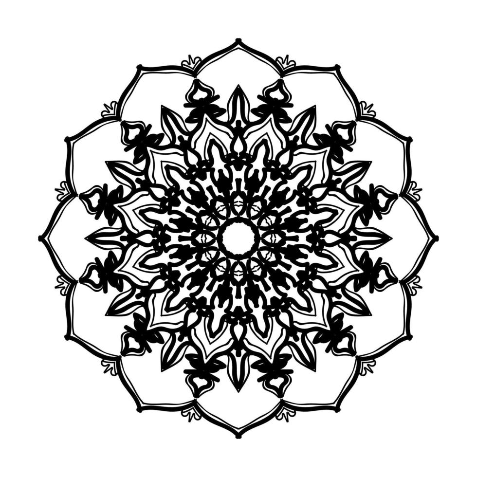 handritad mandala. dekoration i etniska orientaliska doodle prydnad. vektor