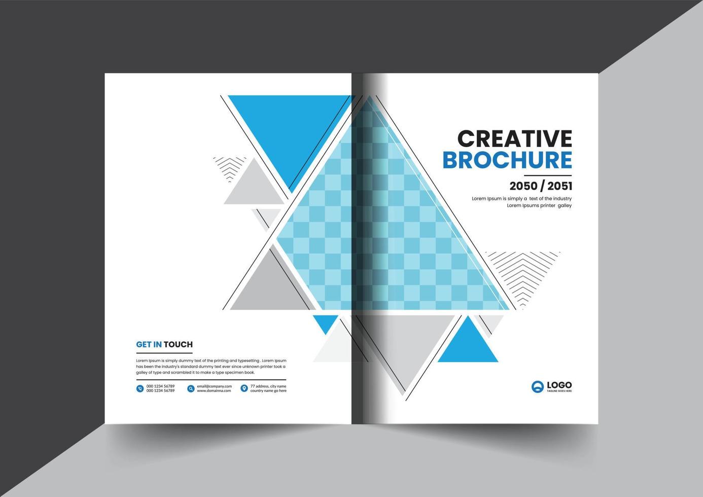 Unternehmensbroschüre Firmenprofilbroschüre Jahresbericht Booklet Geschäftsvorschlag Deckblattlayout Konzeptdesign vektor