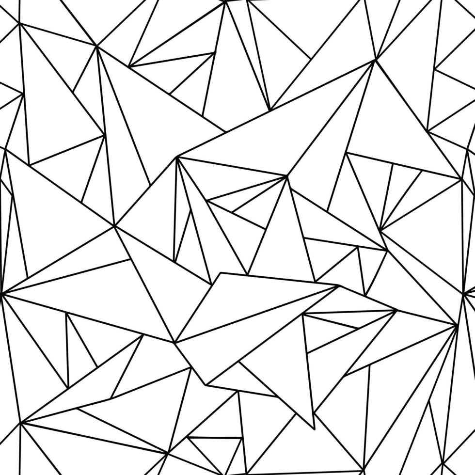 nahtloses abstraktes Muster aus gebrochenen geometrischen Linien und Dreiecken vektor