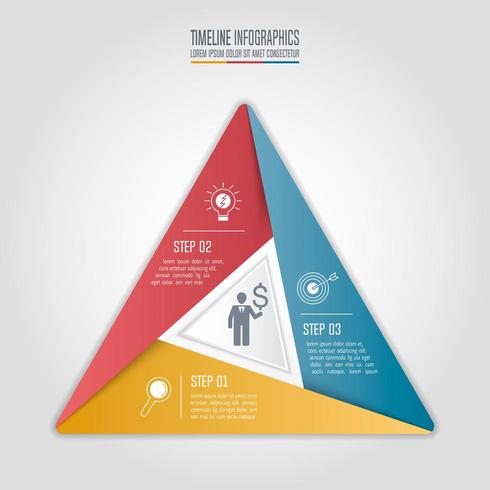 Infographik Geschäftskonzept mit 3 Optionen. vektor