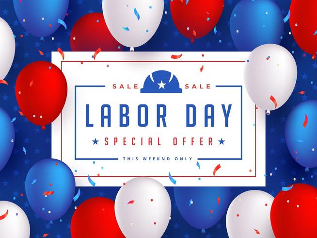 Labor Day Sale Banner Entwurfsvorlage vektor