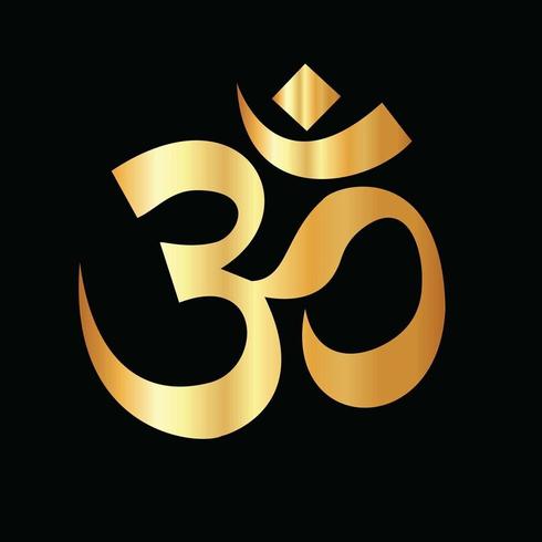 OM eller Aum Indian Sacred Symbol vektor