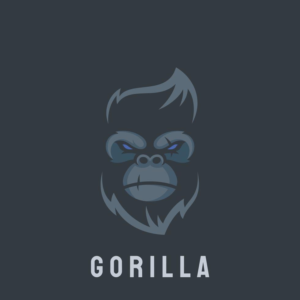 king kong head esports logotyp design vektor