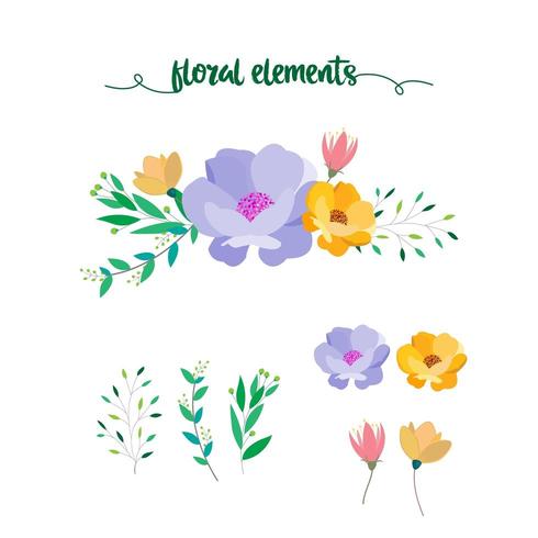 florale Elemente-Auflistung vektor
