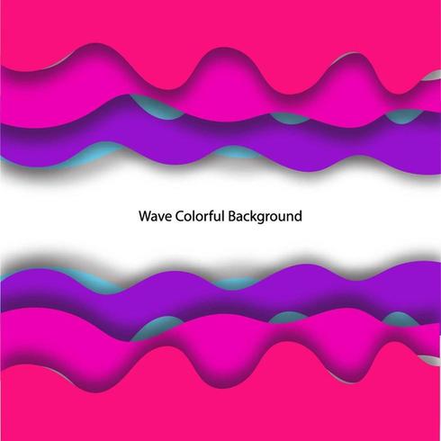 Buntes Design des Wellen-Hintergrund-3D des Druck- vektor