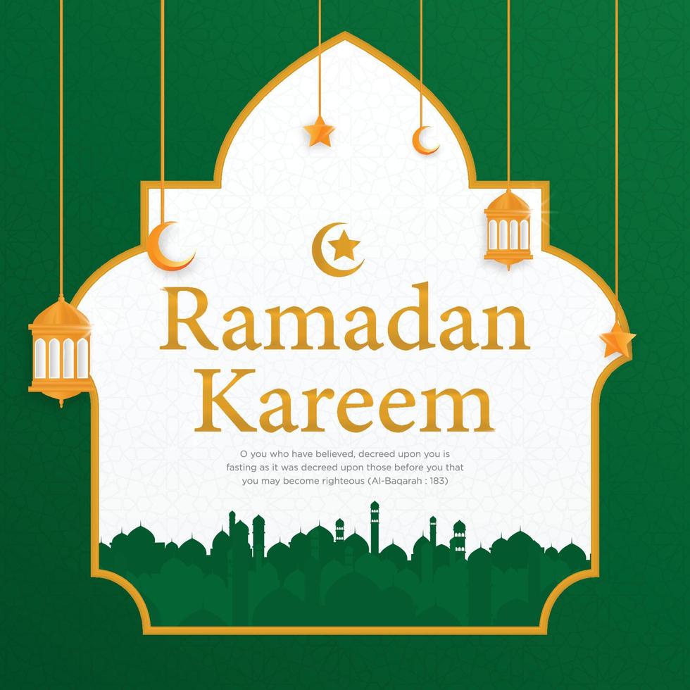 ramadan kareem islamisk bakgrundsdesign med enkelt modernt koncept och religiöst koncept, hari raya, eid mubarak, ramdhan, iftar partybanner, bakgrund, omslag, flygblad, broschyrdesign vektor