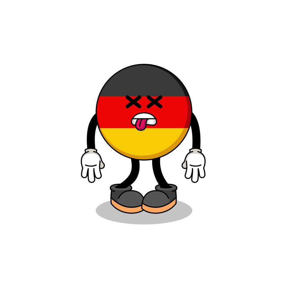 deutschland flaggenmaskottchen illustration ist tot vektor