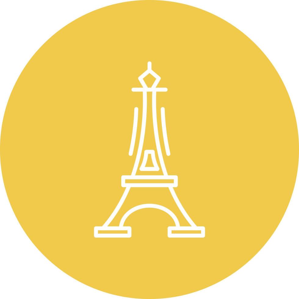 Eiffeltornet linje ikon vektor