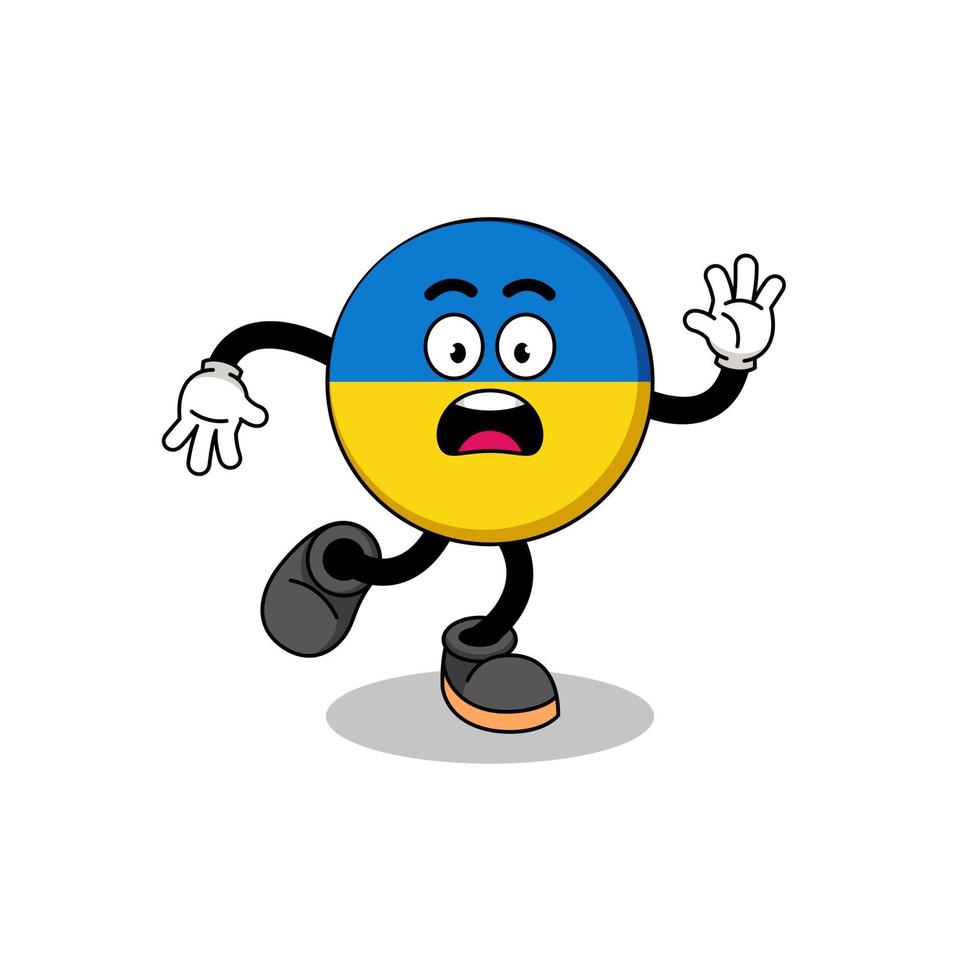 halka ukrainska flaggan maskot illustration vektor