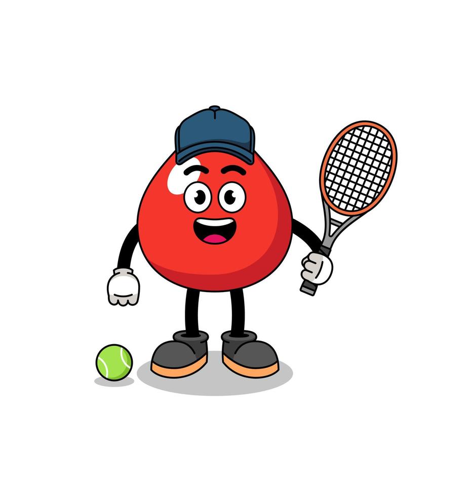 Blutbild als Tennisspieler vektor
