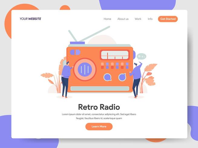 Retro Radio Illustration Konzept vektor