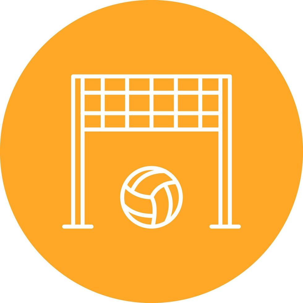 Symbol für Volleyballnetzlinie vektor