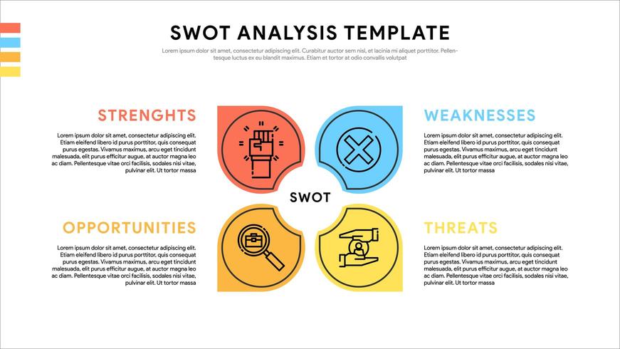 SWOT Infographik Entwurfsvorlage vektor