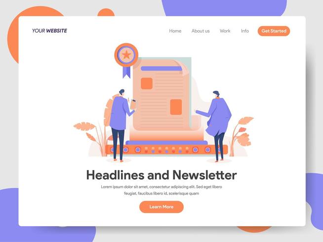 Digital Newsletter Illustration Concept vektor