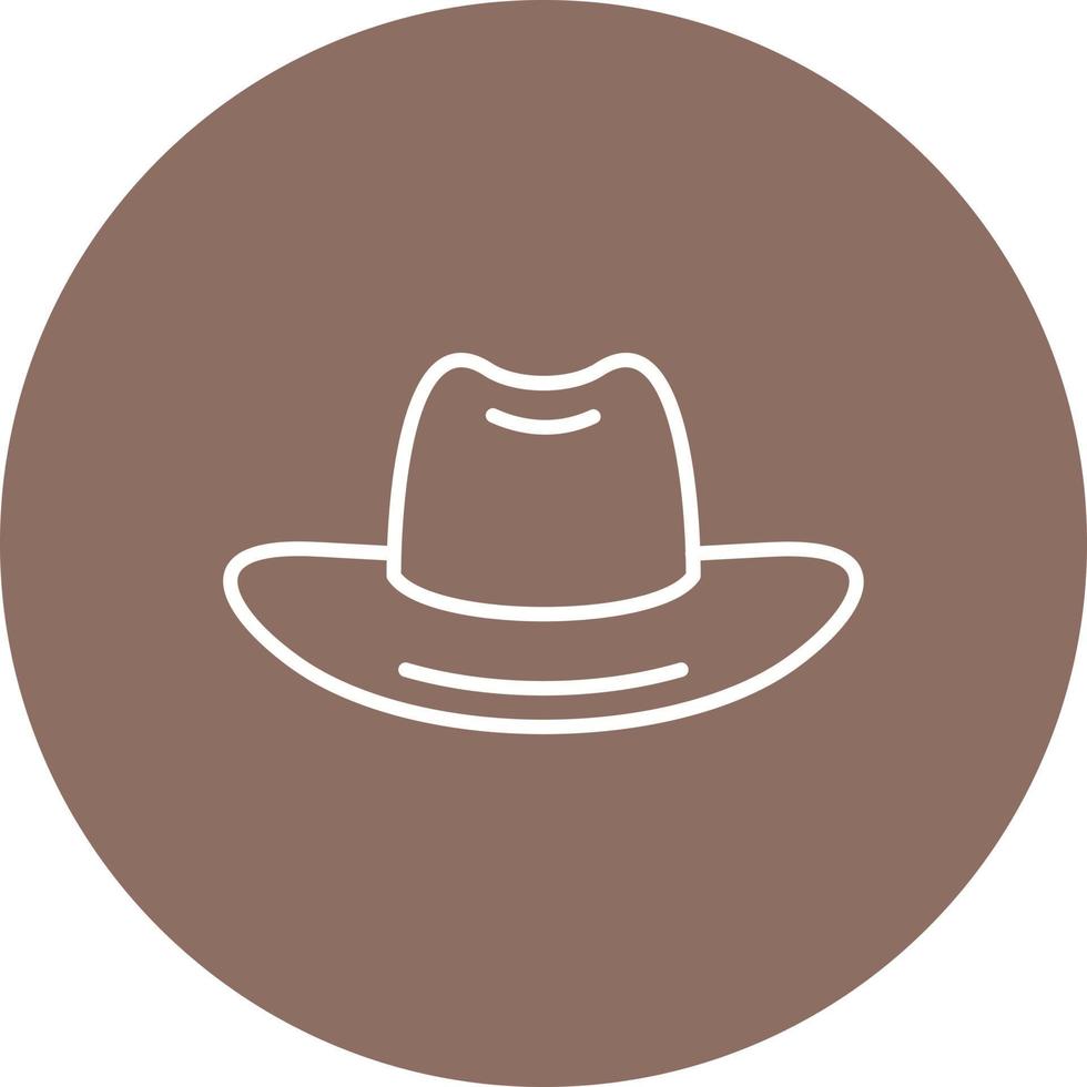 Cowboyhut-Liniensymbol vektor