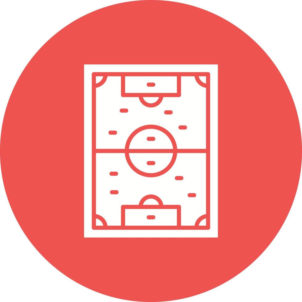 Fußballfeld Glyphe Kreis Hintergrundsymbol vektor