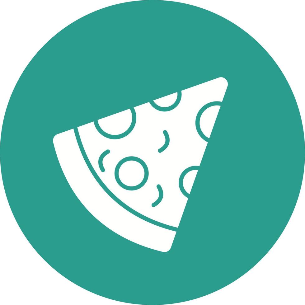 Pizzascheibe Glyphe Kreis Hintergrundsymbol vektor