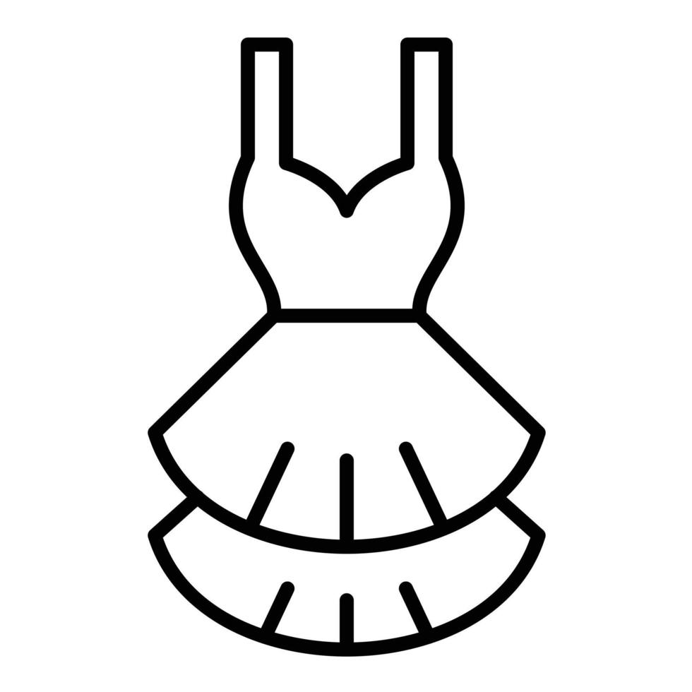 Party-Kleid-Linie-Symbol vektor