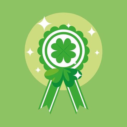 St Patrick-dagen och medaljklöver vektor