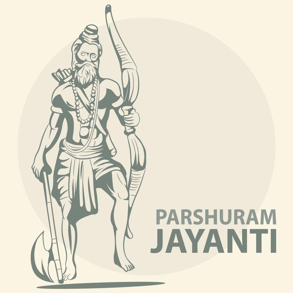 parshuram jayanti firas till festival för hinduiskt firande vektor