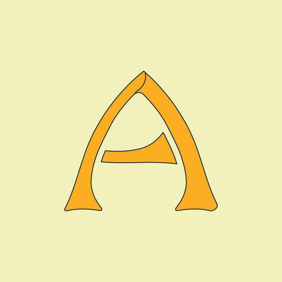 Alphabetbuchstabe ein Logo-Design vektor