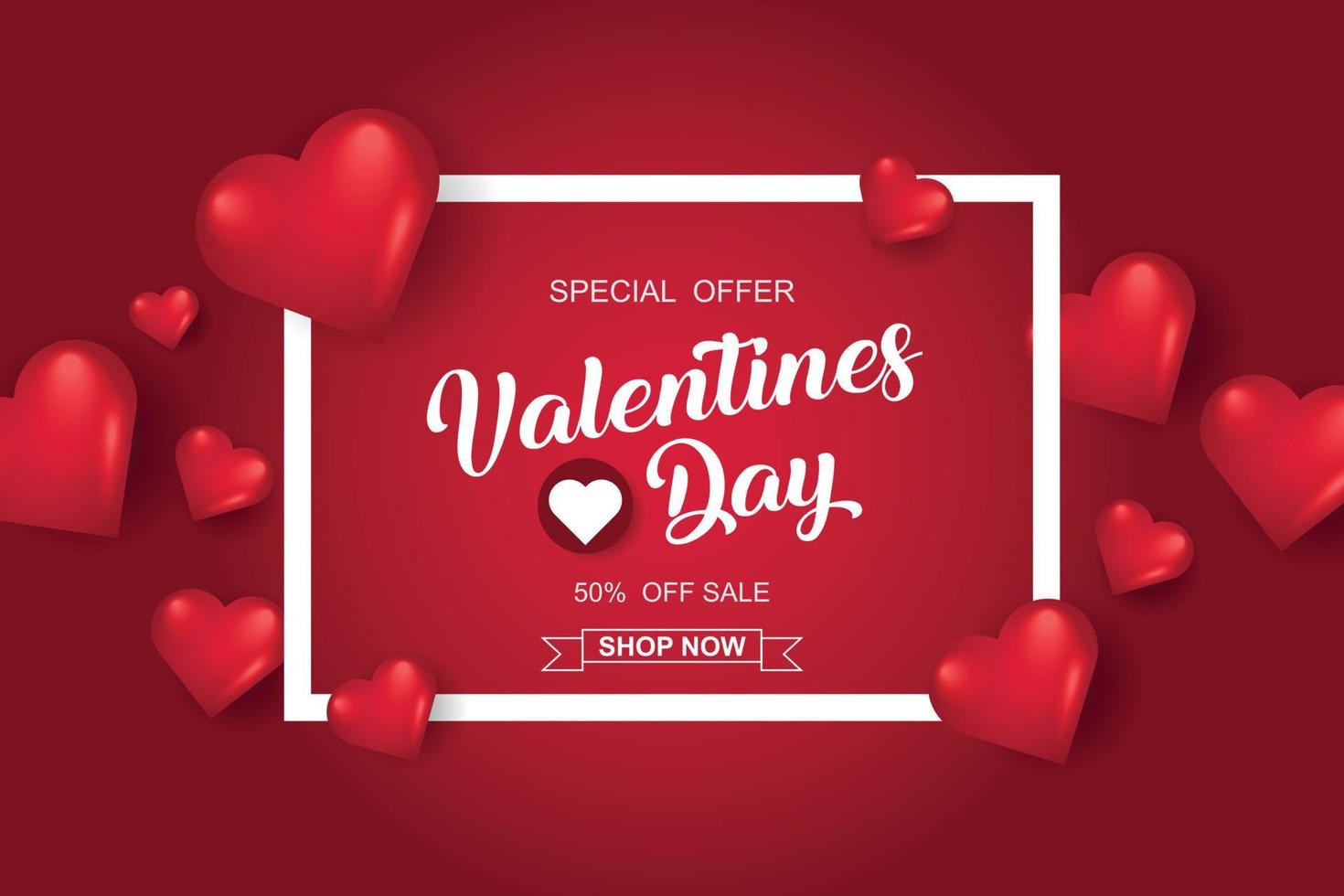 Valentinstag-Verkaufshintergrund mit Herz. Vektor-Illustration. Tapeten, Flyer, Einladungen, Plakate, Broschüren, Banner vektor