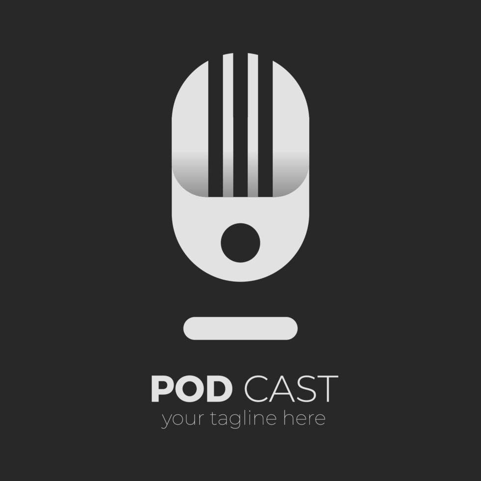 modern podcastlogotyp. prata logotyp gradient. sändnings logotyp vektor