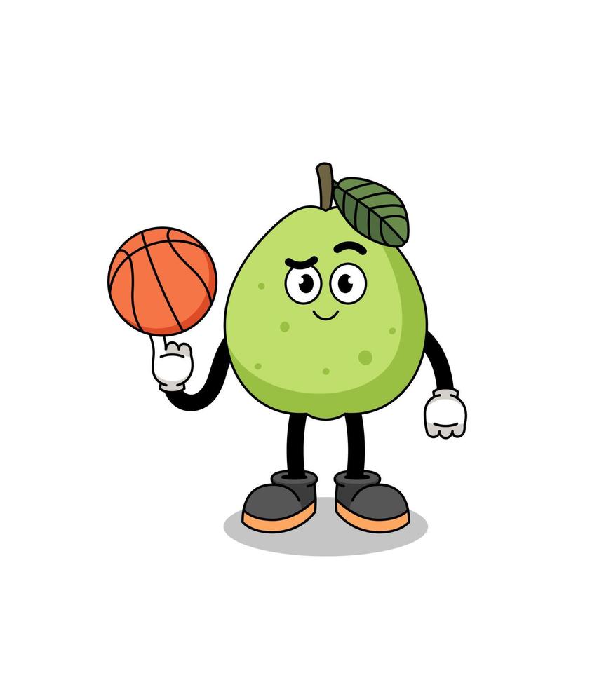 guava illustration som en basketspelare vektor