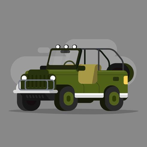 Grüner Safari-Jeep vektor