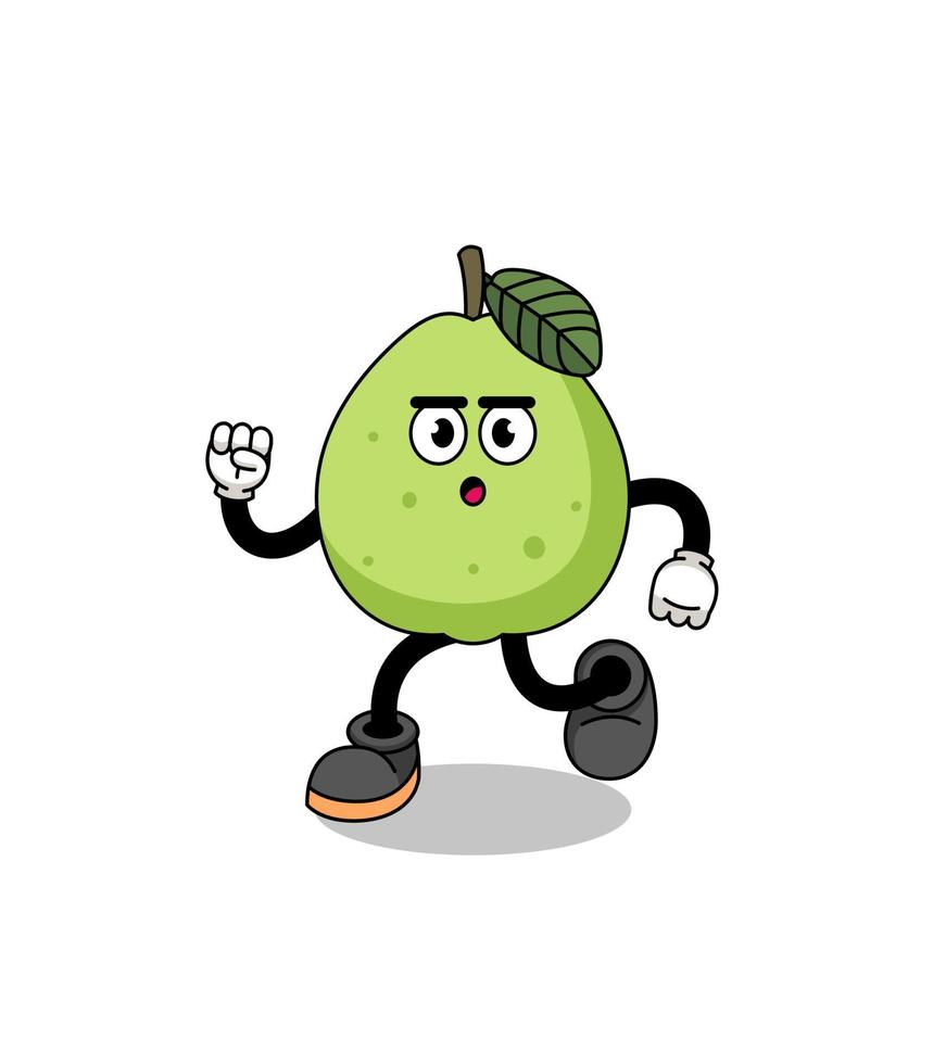 kör guava maskot illustration vektor