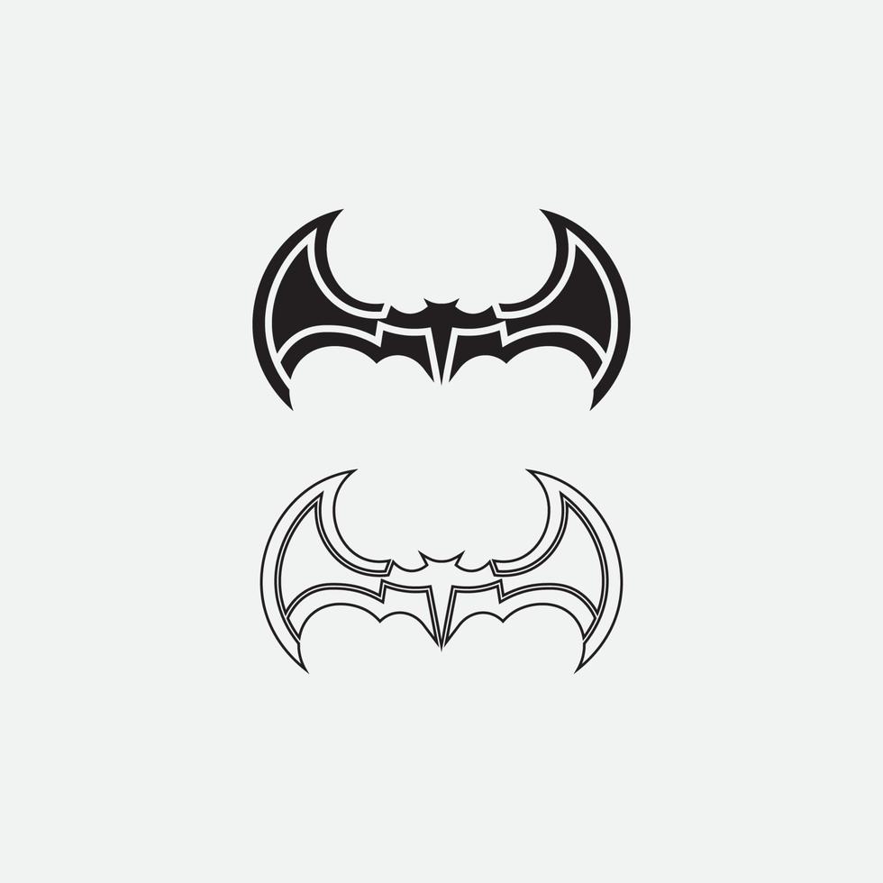 bat logotyp djur och vektor, vingar, svart, halloween, vampyr, gotisk, illustration, design bat ikon vektor